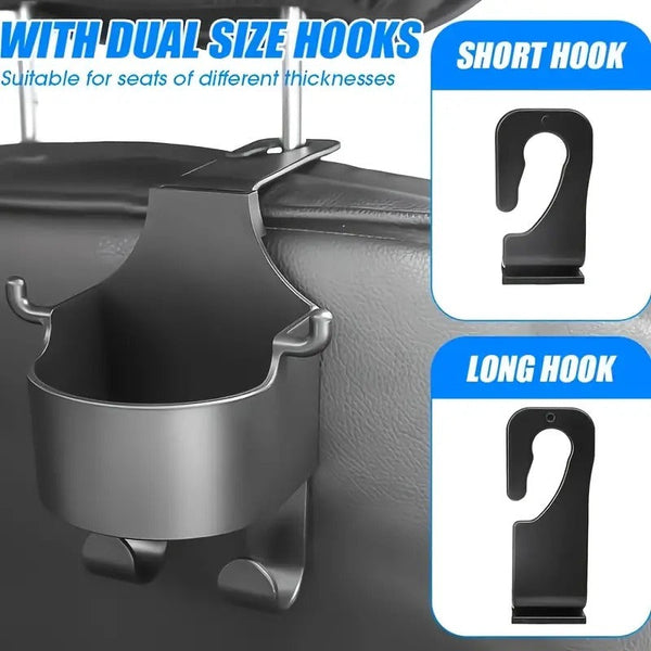 Deluxe Car Hook and Drink holder-2 Pack