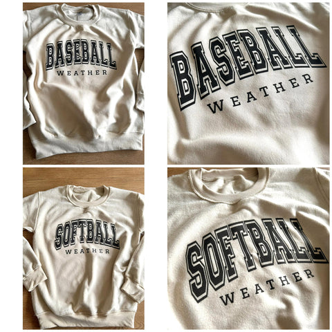 Baseball/Softball reversible sweatshirt
