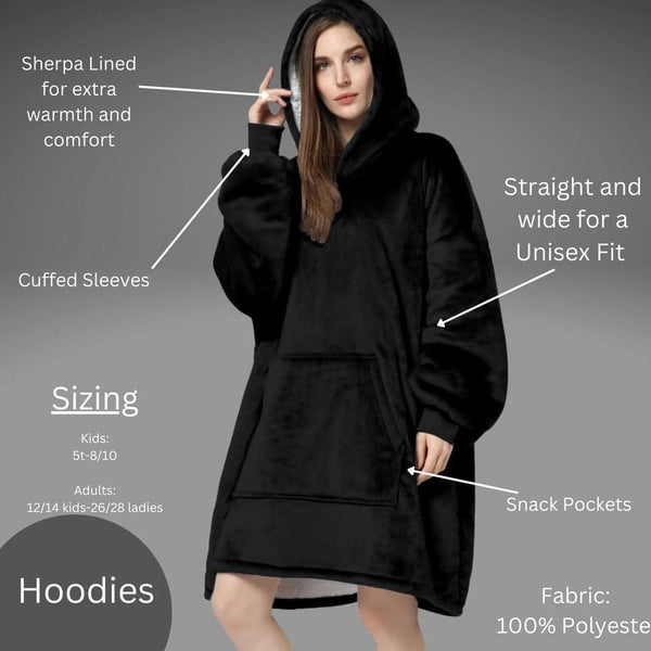 Black Fall Collection-PJ, Hoodie-Legging, and Lounger