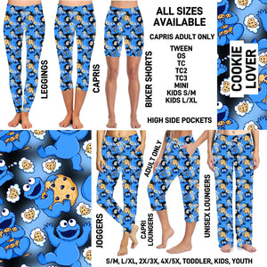 237BT - Cookie Lover Biker/Capris/Leggings with High Side Pockets - Preorder ETA: Mid-Feb