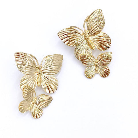 Gold Butterfly Earrings