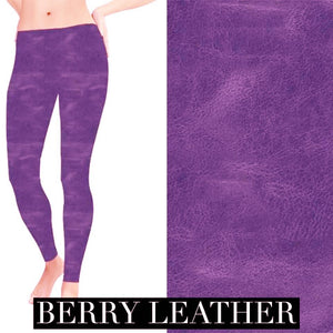 Berry Leather Look Leggings