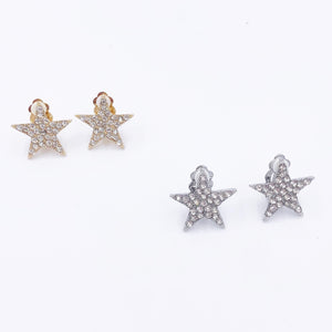 Star Sparkle Clip On Earrings