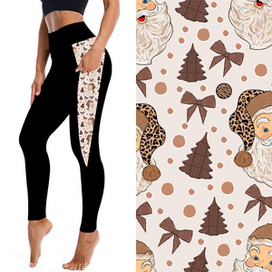 Leopard Santa Leggings