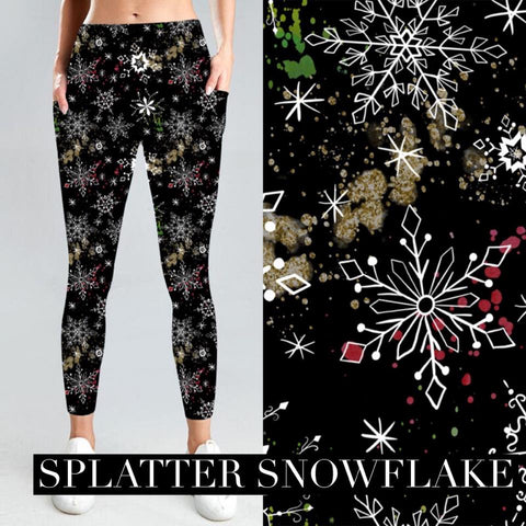 Splatter Snowflake Leggings