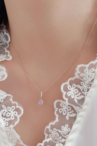 Moonstone Teardrop Pendant Necklace