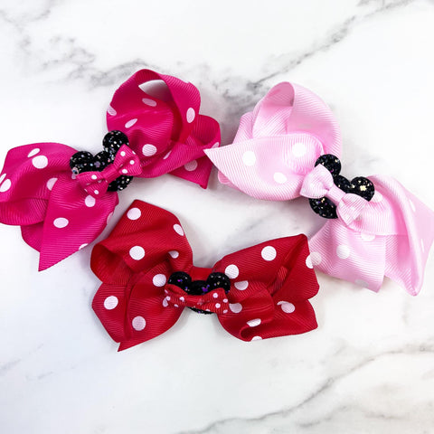 Polka Dot Mouse Bow