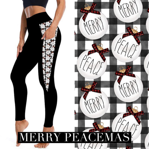 Merry Peacemas Leggings