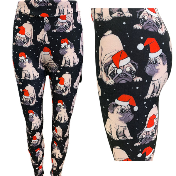 Pug Christmas Leggings