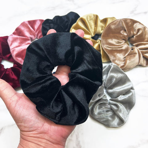 Oversized Crushed Velvet Scrunchie