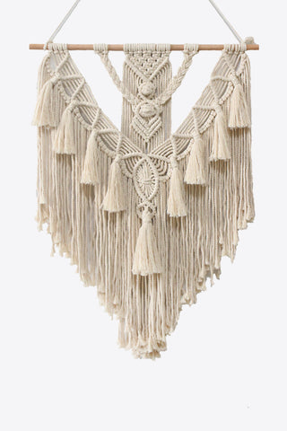 Macrame Fringe Wall Hanging Decor