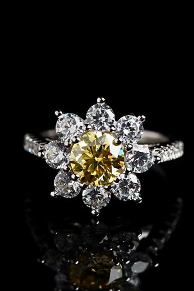 1 Carat Moissanite Floral Ring