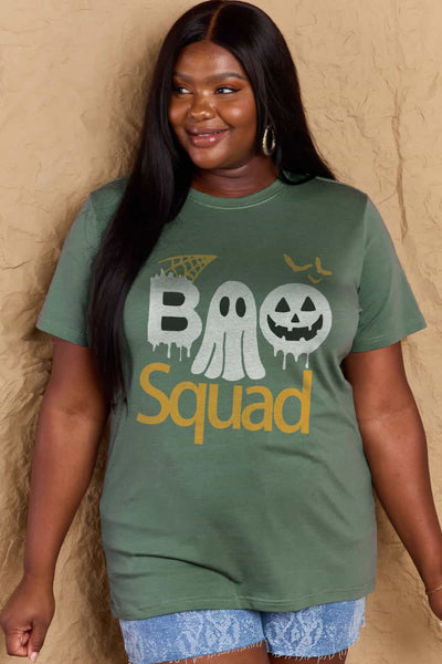 Simply Love Full Size BOO SQUAD Graphic Cotton T-Shirt