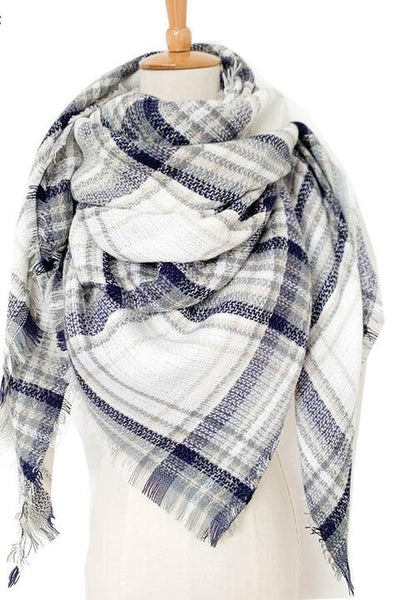 Plaid Imitation Cashmere Scarf