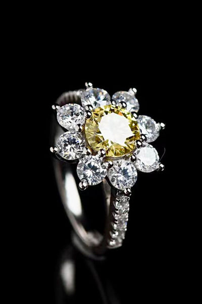 1 Carat Moissanite Floral Ring