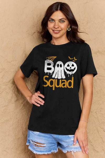 Simply Love Full Size BOO SQUAD Graphic Cotton T-Shirt