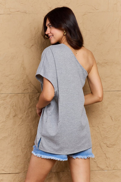 Ninexis in My Groove One Shoulder Loose Top