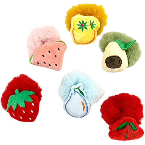 Fuzzy Fruit Scrunchie