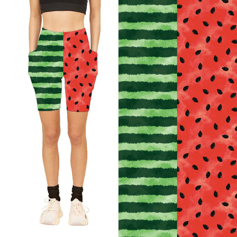 Watermelon Crawl Biker Shorts
