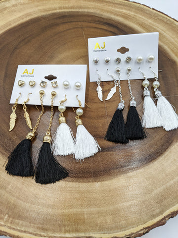 Pearl Tassels Earring Pack