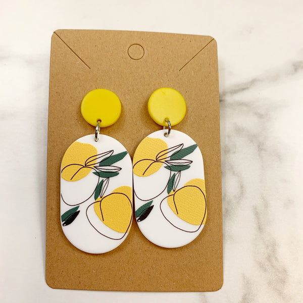 Olivia Oblong Dangle Earrings