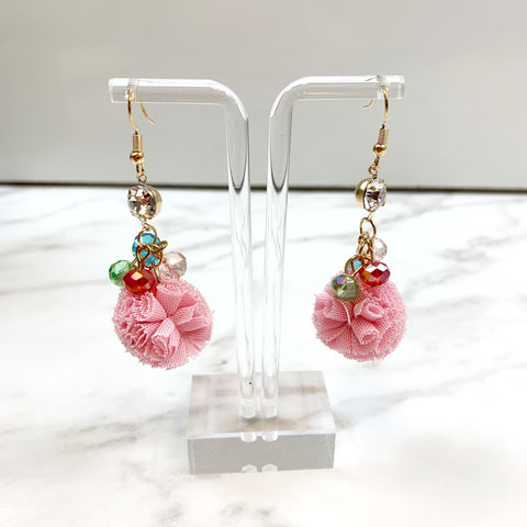 Colorful Puff Earrings