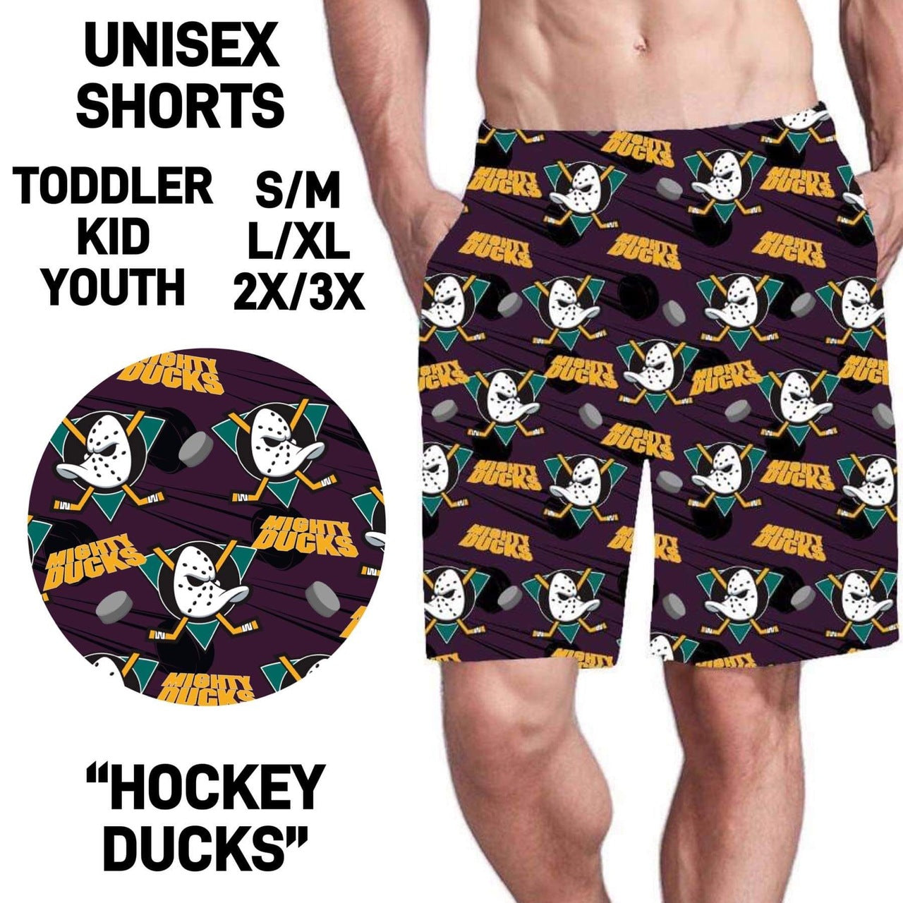 RTS - Hockey Ducks Unisex Shorts