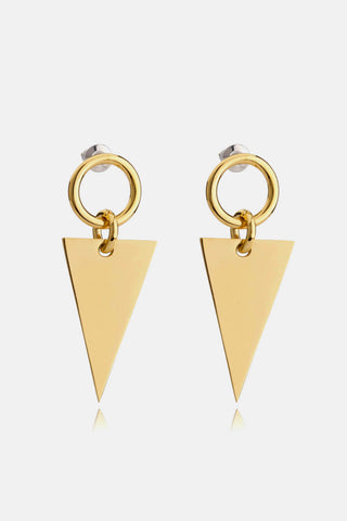 Stainless Steel Triangle Dangle Earrings