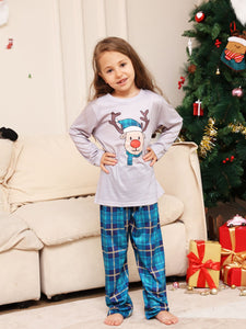 Rudolph Graphic Long Sleeve Top and Plaid Pants Set