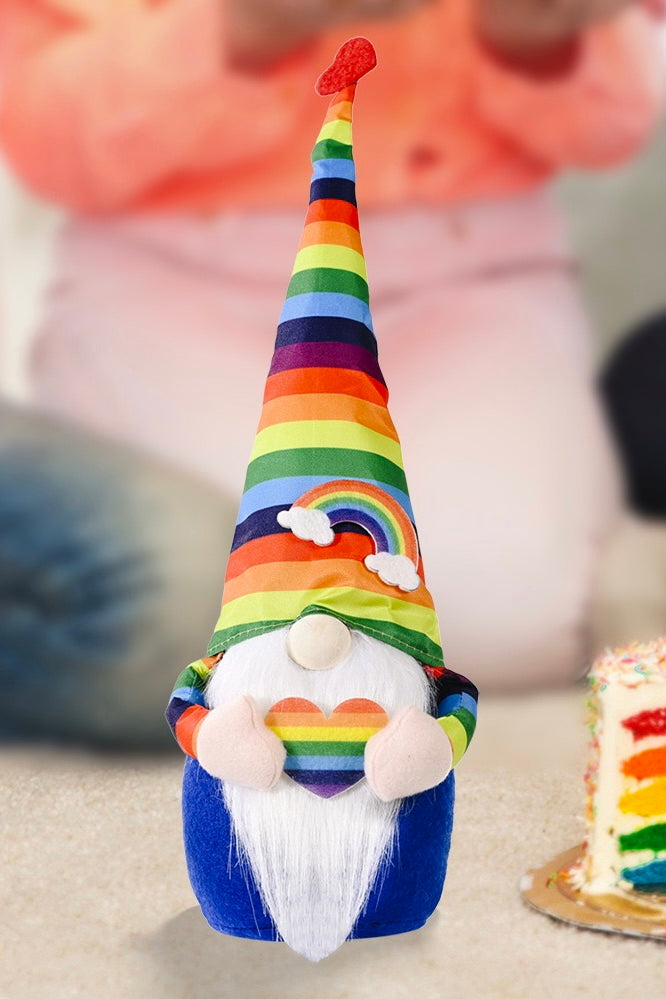 Rainbow Pointed Hat Gnome