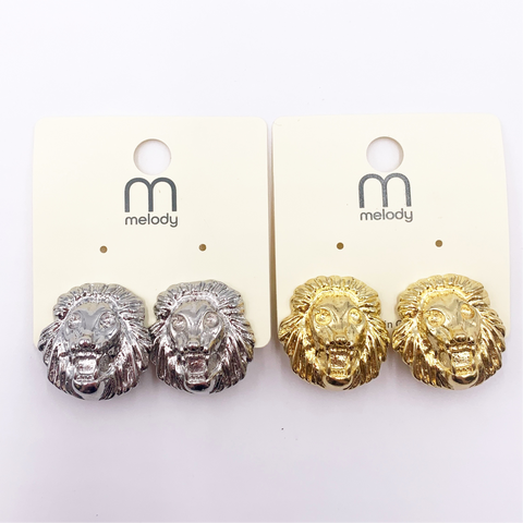 Roaring Lion Clip-on Earrings