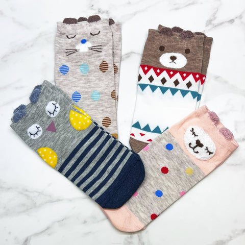 Cute Animal Ear Socks