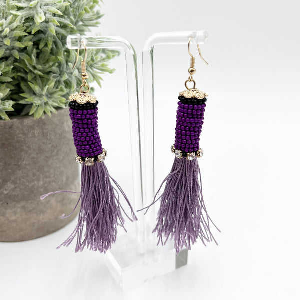 Beaded Tassel Earrings