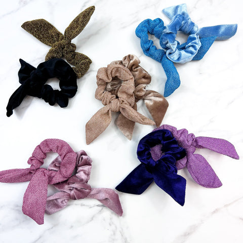 Shimmer Bow Scrunchie Pack