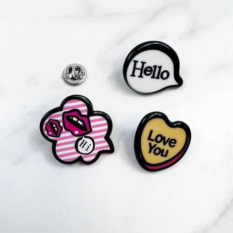 Hello Jacket Pins