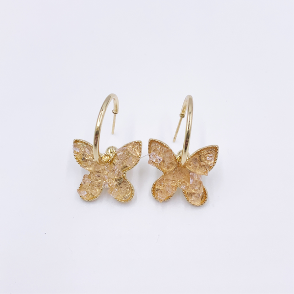 Crystalized Butterfly Earring