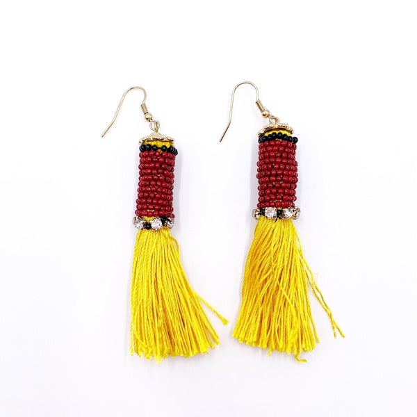 Beaded Tassel Earrings